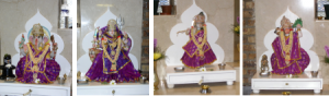 Four little figures representing Hindu gods